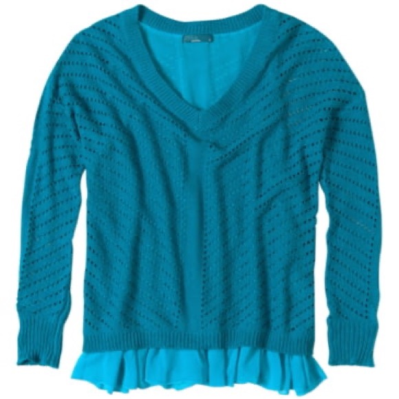 prANA Ellery Sweater in Mosaic Blue Layered Size Small - Picture 2 of 7